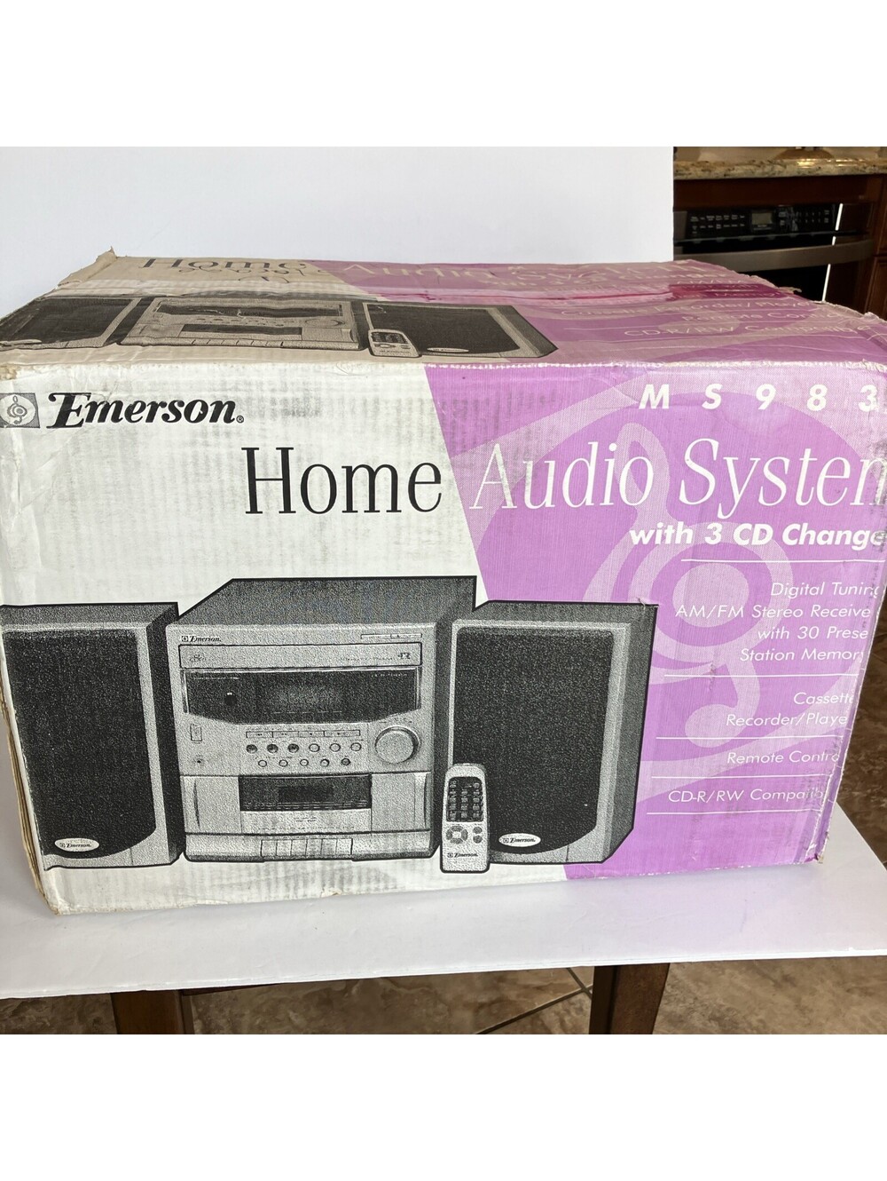 Vintage Emerson MS9838 3/CD Changer Home Audio Stereo Remote NEW factory Sealed